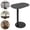 Black, variant on ToppiJoy 25in Modern C-Shaped End Table, Small Sofa Side Table Metal Side Table for Couch and Bed Snack Table Tray Table for Living Room Bedroom (Cream White)