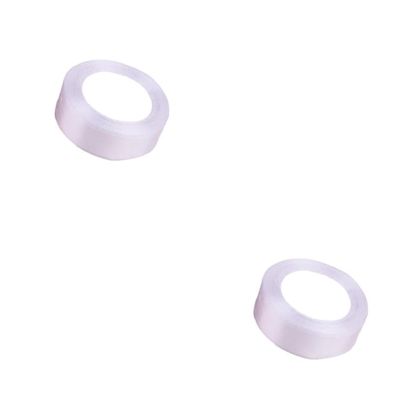 Billuyoard Cinta de papel de regalo Suministro de fabricación de ropa de boda Accesorios para manualidades de bricolaje Cintas de poliéster de Blanco 01 2piezas