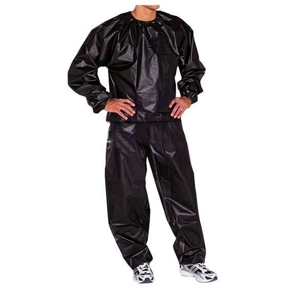 FRSASU Heavy Duty Sauna Suit for Men Women Weight Loss Exercise Slim Gym Fitness Workout Durable Sweat Sauna Suits Black-B
