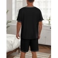 thumbnail image 2 of Ekouaer Men's Pajama Sets Shorts Short Sleeve Pj Sets Loungewear Lightweight Lounge Sets with Pockets, 2 of 6