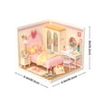 thumbnail image 6 of Rolife DIY Miniature Dollhouse Super Creator Lovely Pink Bedroom Plastic Building Set Toys Playset Gifts for Teens Adults, 6 of 7