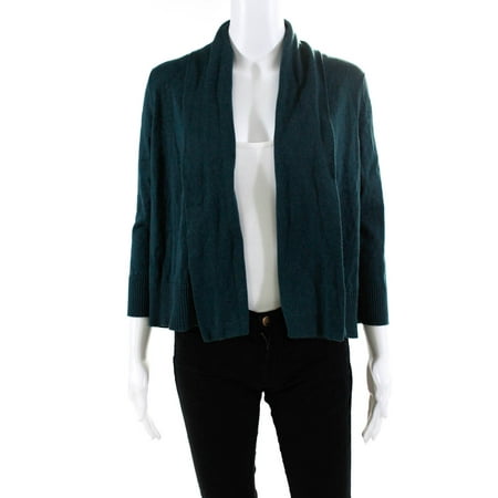 

Pre-owned|Eileen Fisher Women s Shawl Collar Open Front Cardigan Dark Teal Size XS