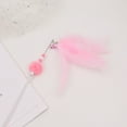 thumbnail image 4 of Faux Feather Cat Wand Interactive Beaded Cat Teaser Kitten Play Wand with Bell, 4 of 10