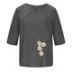 thumbnail image 3 of Blusas de Manga Corta para las Mujeres Impresas Cuello Redondo Camiseta Casual, Blusa de Algodón de Imitación para las Mujeres, 3 of 4
