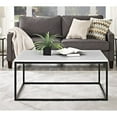 thumbnail image 2 of 42" Open Box Coffee Table with Faux-Marble Top and Black Metal Base, 2 of 9