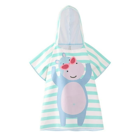 

Clearance! Kid Cartoon Print Bath Hooded Cloak Baby Boy Girl Bathrobe Towel Children Soft Beach Cloak Towels Summer Kids Sleepwear Bathrobe