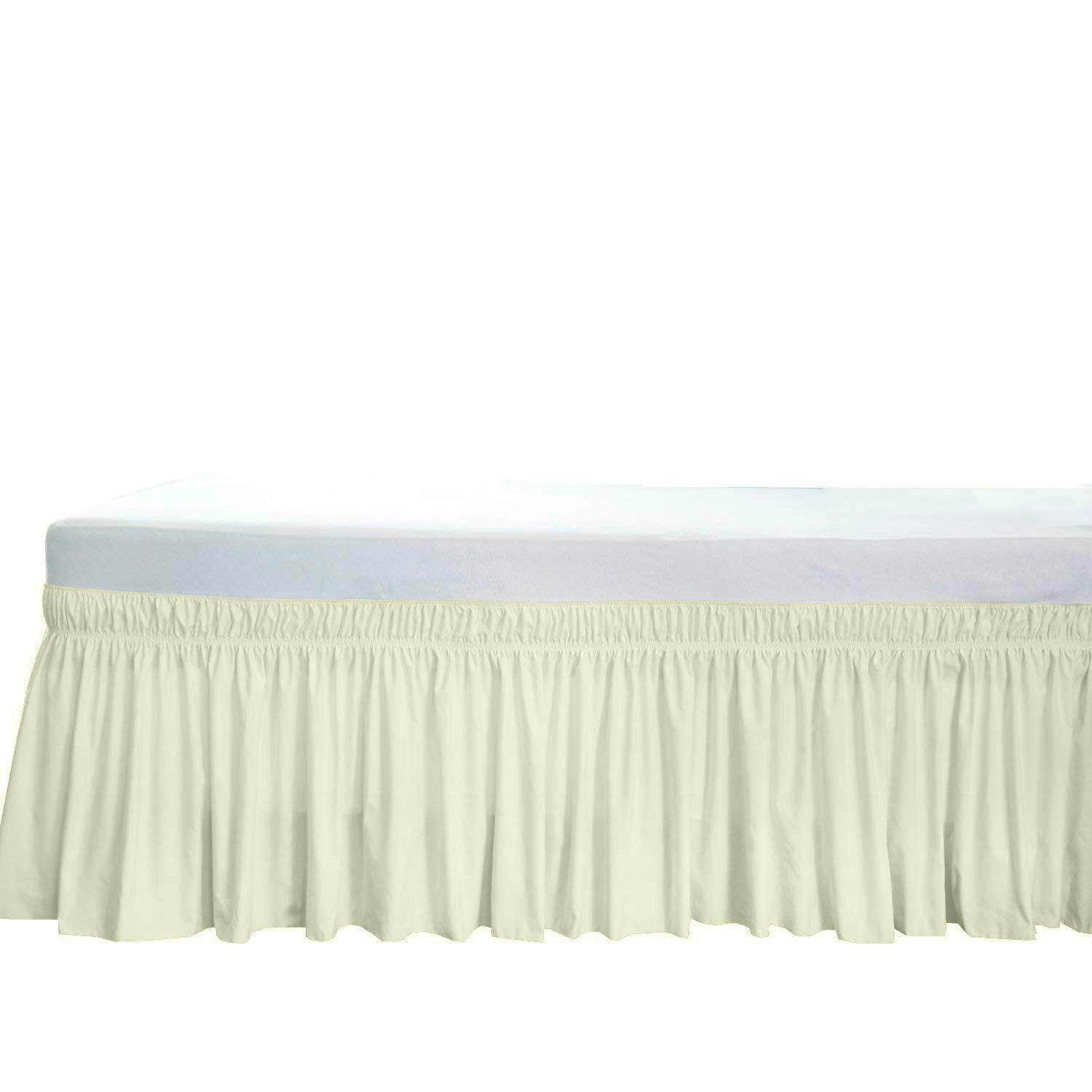 Threads Collection Presents 600 Thread Count King Wrinkle & Fade Resistant Egyptian Quality Three Fabric Sides Easy On/Easy Off Wrap Around Elastic Bed Skirt with 15-inch Drop Grey 