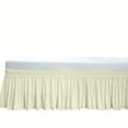 thumbnail image 1 of The Great American Store- Wrap Around Bed Skirt - 600 TC Cotton 3 Sides Fabric 1PC Bed skirt (Full XL - 17 Inch Drop, Solid Ivory) - Fade & Stain Free Elastic Dust Ruffle Adjustable Bed Skirt, 1 of 4