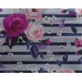 thumbnail image 4 of oneOone Georgette Viscose Blue Fabric Stripe & Rose Floral Craft Projects Decor Fabric Printed By The Yard 42 Inch Wide, 4 of 4
