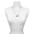 thumbnail image 3 of Delight Jewelry Green & Yellow Faceted Glass Spinner Silvertone Script Initial Disc - I - Charm Necklace, 20"+3", 3 of 4