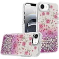 thumbnail image 5 of XPM for Apple iPhone 15 Phone Case, Fashion Beautiful Epoxy Design Hybrid Fashion Stylish TPU Protective, Shockproof Hybrid PC Cover for iPhone 15 (Pink Floral), 5 of 6