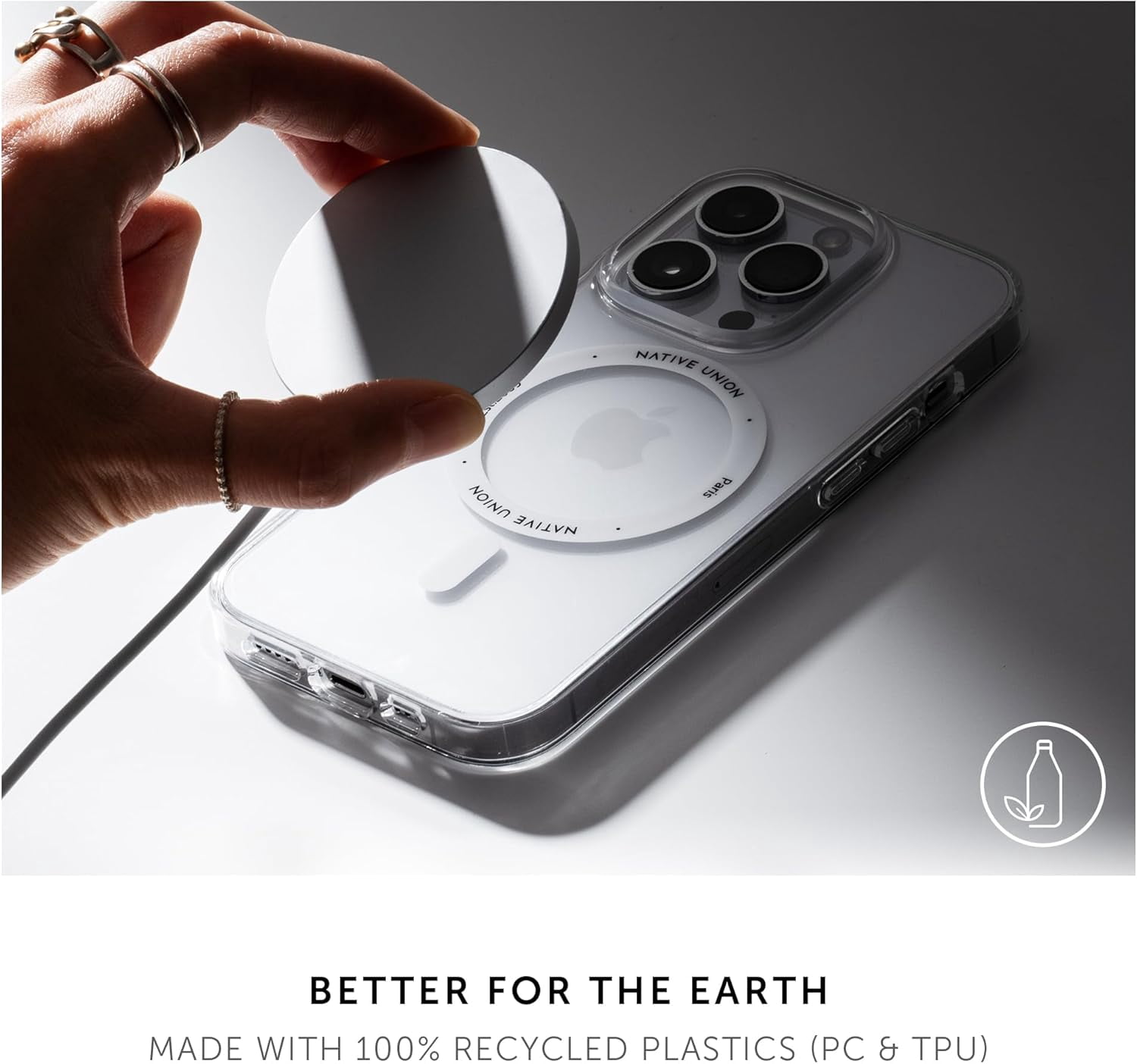 Native Union (Re)Clear Case – Transparent Anti-Yellowing MagSafe Compatible – for iPhone 15 Pro