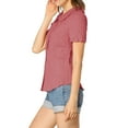 thumbnail image 4 of INSPIRE CHIC Women's Vintage Sweet Doll Collar Button Down Soft Shirt, 4 of 5