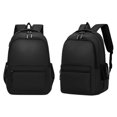 thumbnail image 2 of Casual Everyday Backpack, Black Backpack for School, Backpack with Water Bottle Pocket, Lightweight Backpack for Women Travel, Laptop Backpack for Women, Water Resistant 14X11X7, 2 of 8