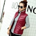 thumbnail image 2 of Chaqueta de plumón ultrafina para mujer, chaleco de otoño e invierno, sección corta delgada, talla grande, 2 of 5