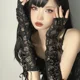 thumbnail image 5 of Guantes Negros Largos Dama Cinta De Encaje Sexy Novia Lolita, 5 of 8