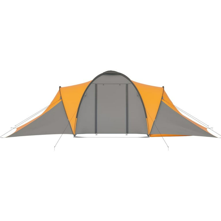 Begrafenis onszelf Passend GDFIH Camping Tent 6 Persons Gray and Orange - Walmart.com