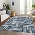 thumbnail image 6 of Addison Rugs Mayfield Premium Machine Washable Transitional Squares Denim Rectangle Rug, 8' x 10', 6 of 6