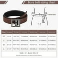 thumbnail image 5 of Kajeer Boys Kids Reversible Belts - Brown and Black Leather Belt for School Uniform Casual Jeans, 5 of 6