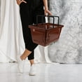 thumbnail image 3 of OULII Handheld Grocery Basket Plastic Baskets Coffee 1Pcs for General Users, 3 of 7