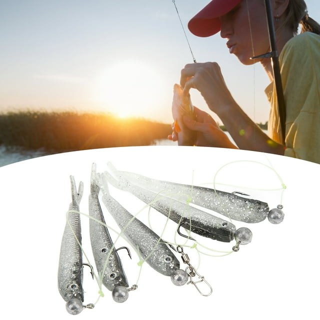 Bait 1 Set Umbrella Fishing Rig Kit Set Artificial Soft Fishing Lures Bait Rig for Freshwater