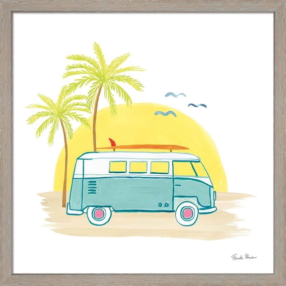 Great Art Now Beach Cruiser I by Farida Zaman, Framed Wall Art, 17W x 17H