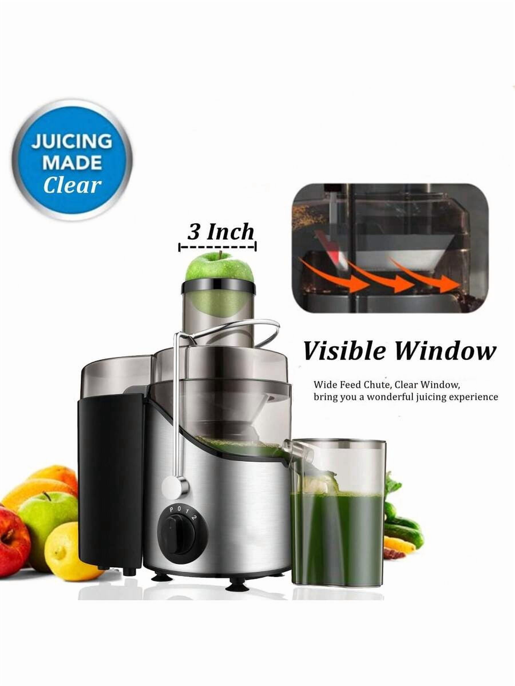 XX Juicer Machines, 3" Wide Mouth Juicer Extractor, For Vegetable And Fruit With 3-Speed Setting, 400W Motor, Easy To Clean
