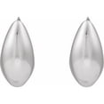 thumbnail image 3 of Auriga 925 Sterling Silver Electroform Tapered 25.1 mm Hoop Earrings for Women, 3 of 5
