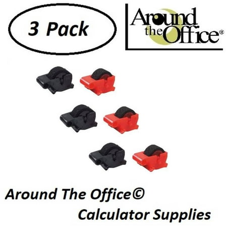 SHARP Model EL-2901-E Compatible CAlculator CR-87 Package of 1 Red & 1 Black Imk Rolls by Around The Office