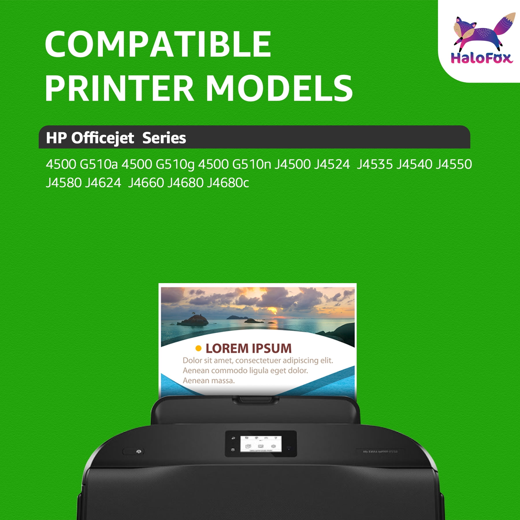 901XL Ink Black and Color Combo Pack 901 Printer Cartridge, Compatible for 901 Officejet 4500 J4680 (2 Pack)