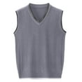thumbnail image 4 of Mens Fashion Casual Jacquard V Neck Jacquard Bottomed Plaid Shirt Sleeveless Sweater Vest, 4 of 4