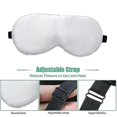 thumbnail image 4 of Silk Sleep Mask Eye Mask Blindfold with Double Layer Silk Filling and Elastic Strap for Full Night's Sleep, Travel and Nap, Soft Eye Cover Eyeshade, 4 of 4