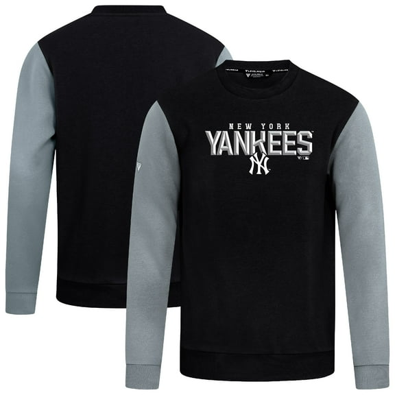 Men's Levelwear Black New York Yankees Throwback Ultimate Carve Sweatshirt