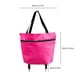 thumbnail image 2 of Carro De La Compra Bolsas de comestibles con ruedas Oxford de fácil instalación para viaje de campamento (rojo rosa), 2 of 7