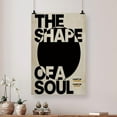 thumbnail image 5 of The Shape of a Soul Poster – Minimalist Inspirational Wall Art, Abstract Typography Print - Vintage Style - Size 24x36 - Kiloa, 5 of 5
