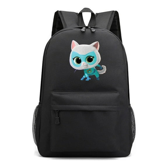 Super Kitties Bookbag for Teens – Cute Cartoon Cat Backpack for Students – Lightweight Travel Bag with Side Pockets for School Supplies and Daily Use