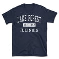 thumbnail image 1 of Lake Forest Illinois Classic Established Men's Cotton T-Shirt, 1 of 1