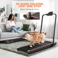thumbnail image 5 of Simpfree 2 in 1 Under Desk Treadmill, Max 300lbs Capacity, Compact Electric Walking Pad/Treadmill for Home/Office with LED Touch Screen/Remote Watch |2s Folding | 0.6-7.5MPH (Red), 5 of 8