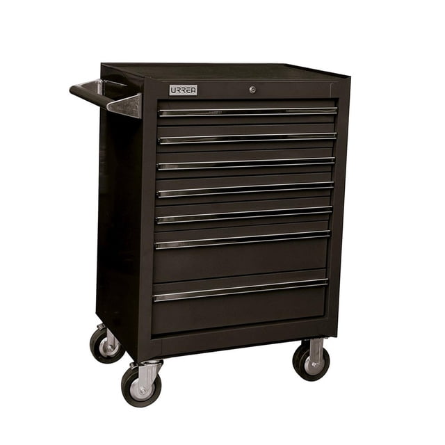 Gabinete Uso Extra Pesado Urrea 7 Gavetas 27 Color Negro X27M7N