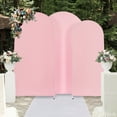 thumbnail image 5 of 3pcs Arch Backdrop Stand Set Wedding Arch Stand Freestanding Pink Venue Decor, 5 of 15