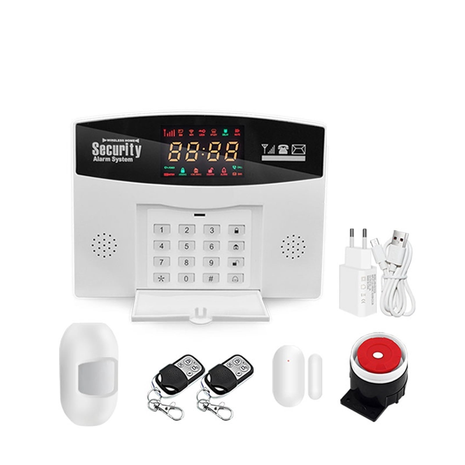 16-Piece Home Security Alarm System - WiFi/4G, No Monthly Fee, App Alerts, Works With Alexa/Google