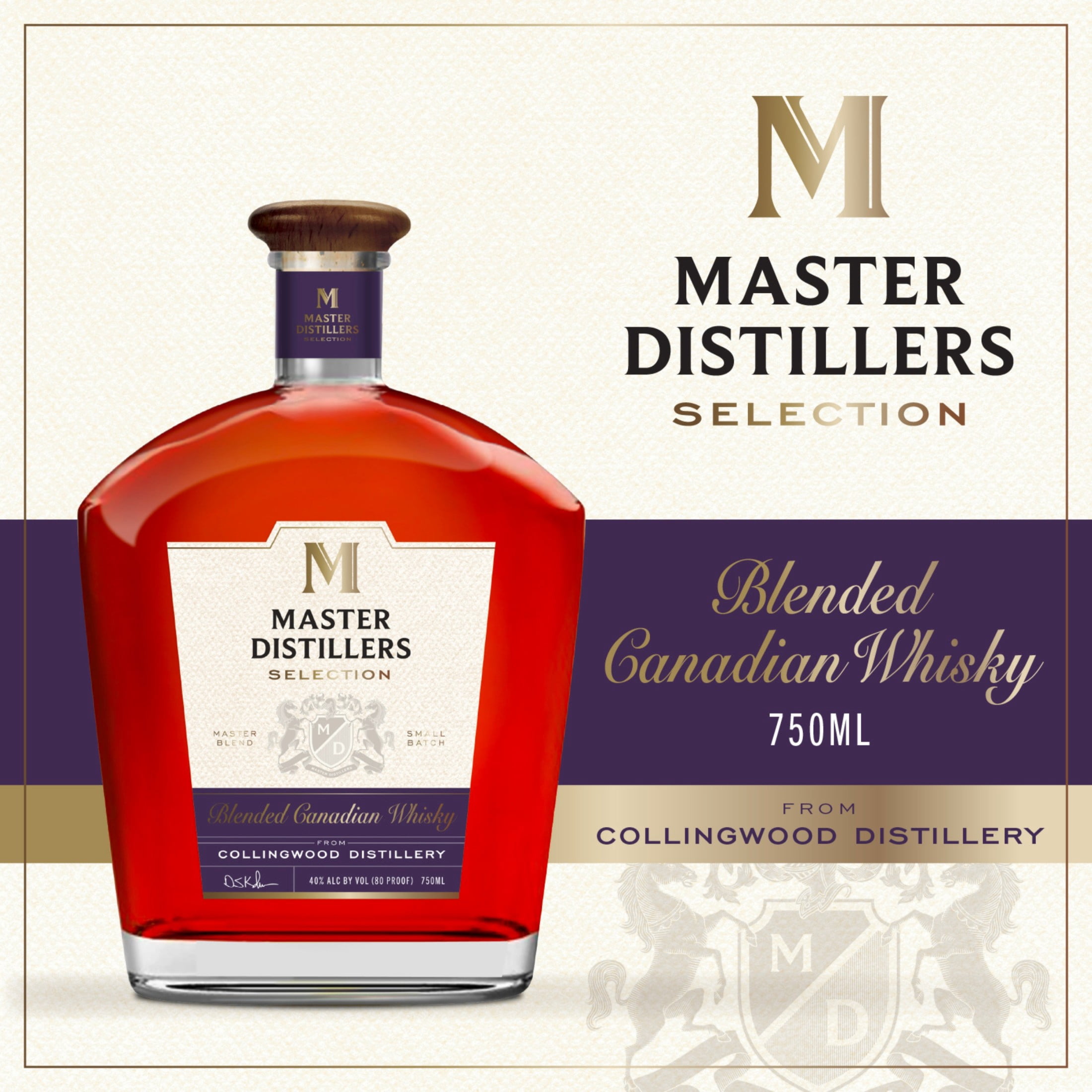 Masters Distillers Canadian Whisky, 750ml, 80 Proof (40% ABV