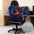 thumbnail image 6 of Whosucclay Wolf Rose Print Gaming Chair Covers Slipcovers Washable, 4 Pieces Stretchable Elastic Computer Reclining Gaming Chair Seat Cover with Armrest Cover, 6 of 8