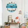 thumbnail image 4 of Stylish and Silent Beach Blue Wall Clock for Your Kitchen - Battery Operated, 4 of 10