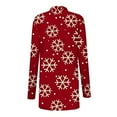 thumbnail image 5 of WXLWZYWL Christmas Cardigans for Women Loose Fit Open Front Cardigan Cute Reindeer Long Sleeve Lightweight Draped Sweater Outwear, 5 of 6