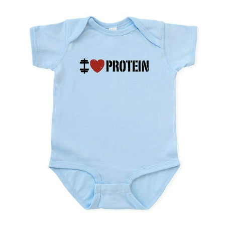 

CafePress - I Love Protein Infant Bodysuit - Baby Light Bodysuit Size Newborn - 24 Months