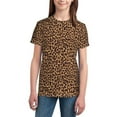 thumbnail image 3 of Wukai Leopard Printed Youth Unisex Short Sleeve T-Shirt for Boys, Girls, Teens, and Kids-X-Small, 3 of 7