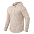 thumbnail image 4 of MQLKF Men's Athletic Hooded Shirts Long Sleeve Workout Sport Hoodie Casual Running T Shirt Pullover Top Fashionable Men's Top, 4 of 6