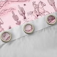 thumbnail image 4 of Manfei Western Cowgirl Cowboy Black Out Curtains for Teen, Cactus Plant Botanical Curtains Pack of 2 (42x63 Each), Pink Rustic Horse Bedroom Curtains, Living Room Curtains Decor, 4 of 6