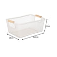 thumbnail image 3 of Cesta Multisusos Mainstays de Metal Rectangular Modelo Mesh con Asa Bambu Blanca, 3 of 4